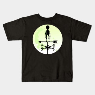 Alien Moon Weathervane Kids T-Shirt